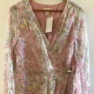 Sundance catalog - pink,floral river walk dress